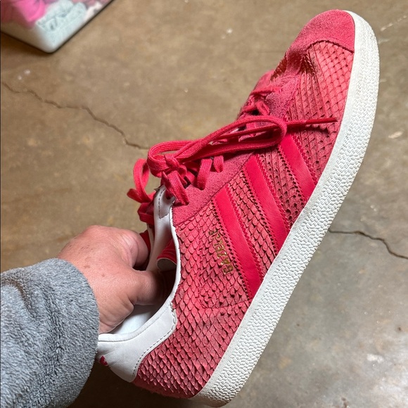 Adidas Vibrant Red Textured Sneakers - Picture 13 of 14